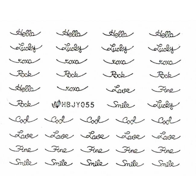 Наклейки для ногтей (стикеры) Nail Art Stickers 055 Silver Наклейки для ногтей (стикеры) Nail Art Stickers 055 Silver