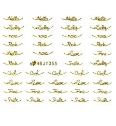 Наклейки для ногтей (стикеры) Nail Art Stickers 055 Gold