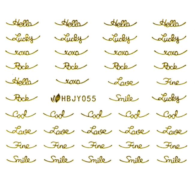 Наклейки для нігтів (стікери) Nail Art Stickers 055 Gold Наклейки для нігтів (стікери) Nail Art Stickers 055 Gold