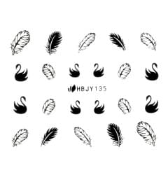 Наклейки для нігтів (стікери) Nail Art Stickers 135 Black