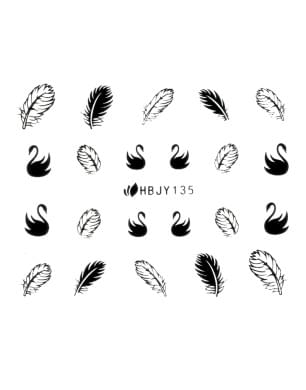 Наклейки для ногтей (стикеры) Nail Art Stickers 135 Black