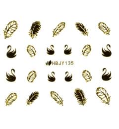 Наклейки для нігтів (стікери) Nail Art Stickers 135 Gold