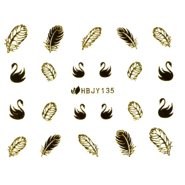 Наклейки для нігтів (стікери) Nail Art Stickers 135 Gold Наклейки для нігтів (стікери) Nail Art Stickers 135 Gold