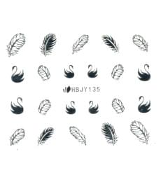 Наклейки для нігтів (стікери) Nail Art Stickers 135 Silver