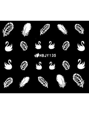 Наклейки для ногтей (стикеры) Nail Art Stickers 135 White