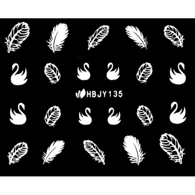 Наклейки для ногтей (стикеры) Nail Art Stickers 135 White Наклейки для ногтей (стикеры) Nail Art Stickers 135 White