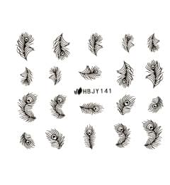 Наклейки для ногтей (стикеры) Nail Art Stickers 141 Black