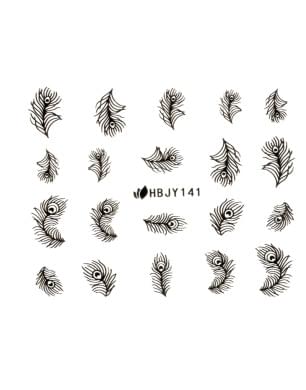 Наклейки для ногтей (стикеры) Nail Art Stickers 141 Black
