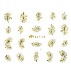 Наклейки для нігтів (стікери) Nail Art Stickers 141 Gold