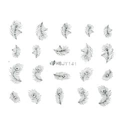 Наклейки для ногтей (стикеры) Nail Art Stickers 141 Silver