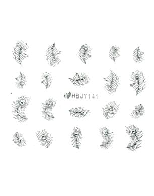 Наклейки для ногтей (стикеры) Nail Art Stickers 141 Silver