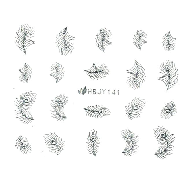 Наклейки для ногтей (стикеры) Nail Art Stickers 141 Silver