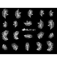 Наклейки для нігтів (стікери) Nail Art Stickers 141 White