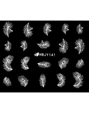 Наклейки для ногтей (стикеры) Nail Art Stickers 141 White