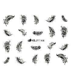 Наклейки для ногтей (стикеры) Nail Art Stickers 144 Black