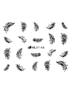 Наклейки для ногтей (стикеры) Nail Art Stickers 144 Black