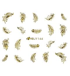 Наклейки для ногтей (стикеры) Nail Art Stickers 144 Gold