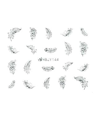 Наклейки для ногтей (стикеры) Nail Art Stickers 144 Silver