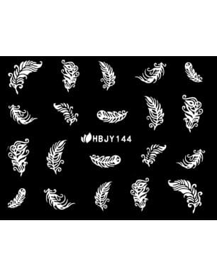Наклейки для ногтей (стикеры) Nail Art Stickers 144 White