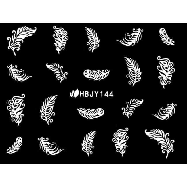 Наклейки для ногтей (стикеры) Nail Art Stickers 144 White