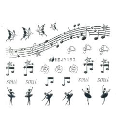 Наклейки для ногтей (стикеры) Nail Art Stickers 193 Silver