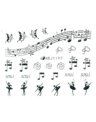 Наклейки для ногтей (стикеры) Nail Art Stickers 193 Silver