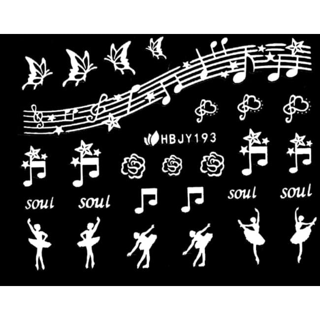 Наклейки для ногтей (стикеры) Nail Art Stickers 193 White Наклейки для ногтей (стикеры) Nail Art Stickers 193 White