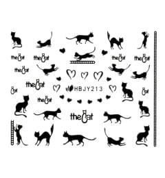 Наклейки для нігтів (стікери) Nail Art Stickers 213 Black