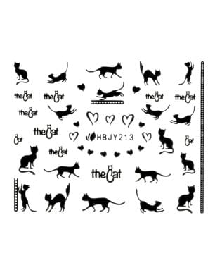 Наклейки для ногтей (стикеры) Nail Art Stickers 213 Black