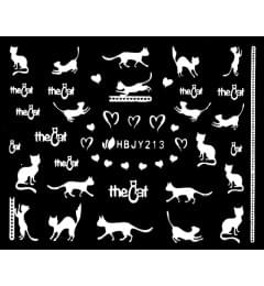 Наклейки для ногтей (стикеры) Nail Art Stickers 213 White