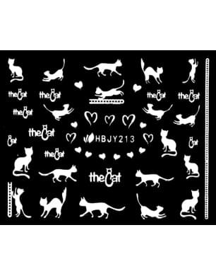 Наклейки для ногтей (стикеры) Nail Art Stickers 213 White