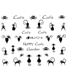 Наклейки для нігтів (стікери) Nail Art Stickers 216 Black