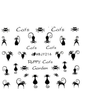 Наклейки для ногтей (стикеры) Nail Art Stickers 216 Black