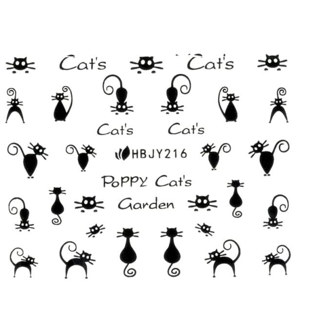 Наклейки для нігтів (стікери) Nail Art Stickers 216 Black