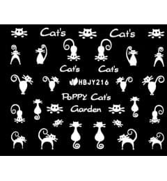 Наклейки для ногтей (стикеры) Nail Art Stickers 216 White