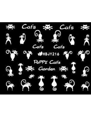 Наклейки для ногтей (стикеры) Nail Art Stickers 216 White