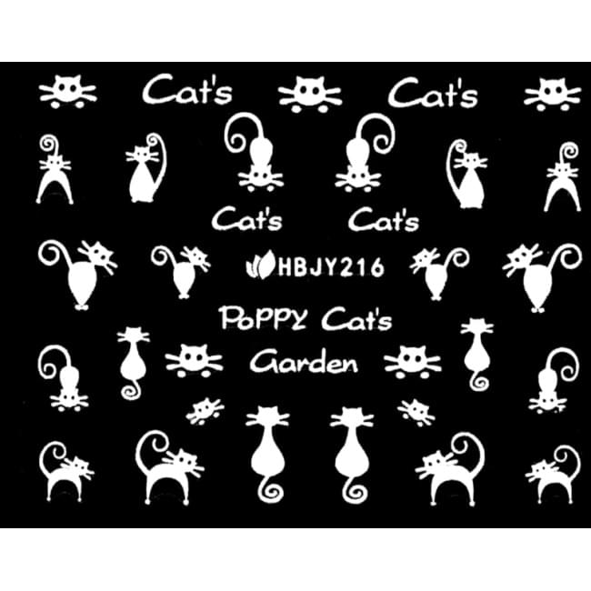 Наклейки для ногтей (стикеры) Nail Art Stickers 216 White