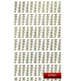 Наклейки для нігтів (стікери) Nail Art Stickers SP 001 (срібло)