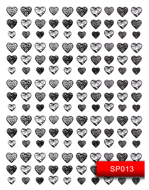 Наклейки для ногтей (стикеры) Nail Art Stickers SP013 Black