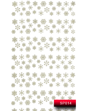 Наклейки для ногтей (стикеры) Nail Art Stickers SP 014 (серебро)