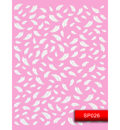 Наклейки для нігтів (стікери) Nail Art Stickers SP026 White