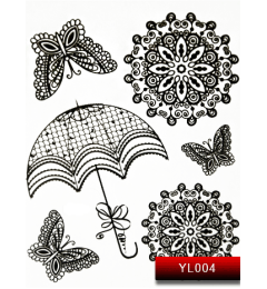 Наклейки для нігтів (стікери) Nail Art Stickers YL 004 (чорний)