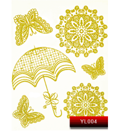 Наклейки для ногтей (стикеры) Nail Art Stickers YL 004 (золото)