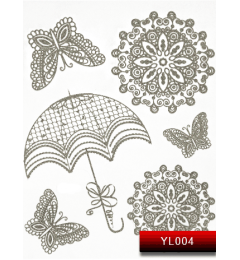 Наклейки для нігтів (стікери) Nail Art Stickers YL 004 (срібло)
