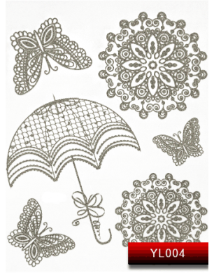 Наклейки для ногтей (стикеры) Nail Art Stickers YL 004 (серебро)