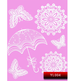 Наклейки для нігтів (стікери) Nail Art Stickers YL 004 (білий)