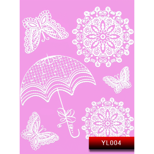 Наклейки для ногтей (стикеры) Nail Art Stickers YL 004 (белый)