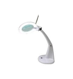 Лампа-лупа настольная LED (3D+12D) белая, мод. 8093 