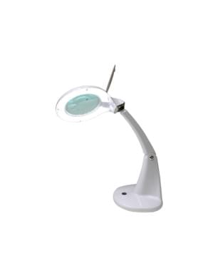 Лампа-лупа настольная LED (3D+12D) белая, мод. 8093 