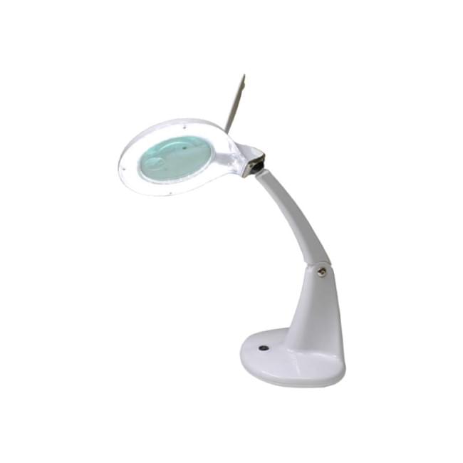 Лампа-лупа настольная LED (3D+12D) белая, мод. 8093 